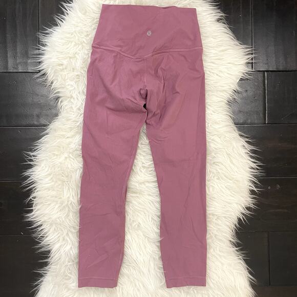 Lululemon Align Ribbed High-Rise Crop 23" Velvet Dust Women's Size 4 - Picture 5 of 5